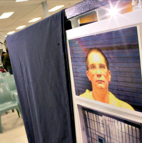 Convicted murderer Michael Ross is viewed on a stage at the Osborn Correctional Facility in Enfield, Conn. The state executed Ross by lethal injection May 13, 2005. Convicted murderer Michael Ross is viewed on a stage at the Osborn Correctional Facility in Enfield, Conn. The state executed Ross by lethal injection May 13, 2005.