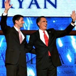 Republican presidential candidate, former Massachusetts Gov. Mitt Romney and vice president candidate Paul Ryan acknowledge the crowd at the Republican National Convention in Tampa, Fla. Republican presidential candidate, former Massachusetts Gov. Mitt Romney and vice president candidate Paul Ryan acknowledge the crowd at the Republican National Convention in Tampa, Fla.
