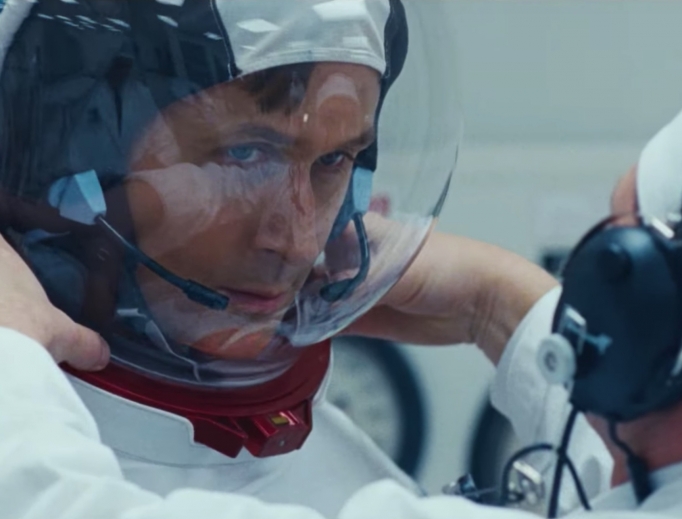 THE RIGHT STUFF. Ryan Gosling portrays intrepid astronaut Neil Armstrong in First Man. THE RIGHT STUFF. Ryan Gosling portrays intrepid astronaut Neil Armstrong in First Man.
