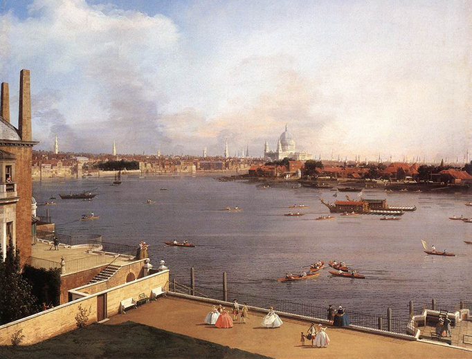 Canaletto, “The Thames and the City of London from Richmond House”, 1747 Canaletto, “The Thames and the City of London from Richmond House”, 1747