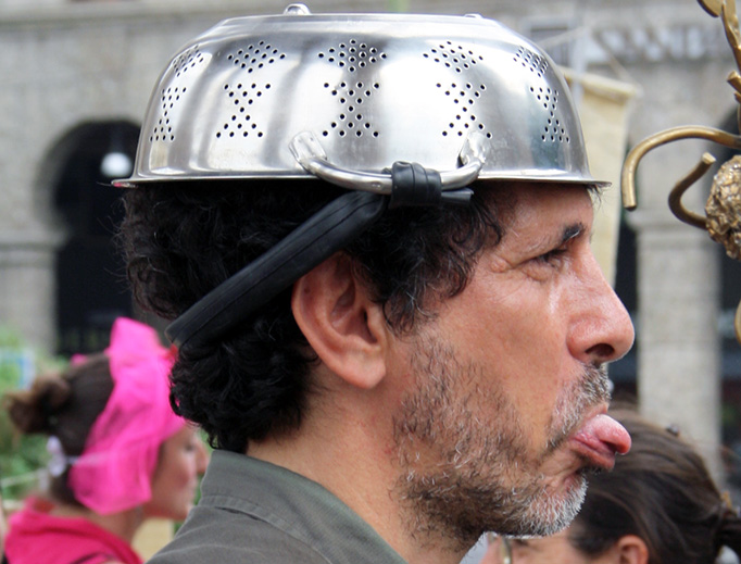 A man at an atheist rally in Milan, Italy, on June 2, 2012.
A man at an atheist rally in Milan, Italy, on June 2, 2012.