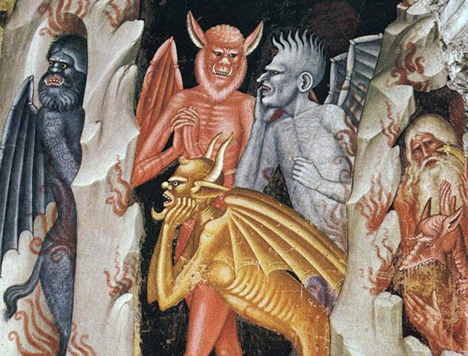 Andrea di Bonaiuto, “Descent of Christ to Limbo (detail),” c. 1365 Andrea di Bonaiuto, “Descent of Christ to Limbo (detail),” c. 1365