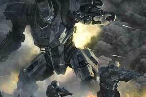 An imaginative rendering of a fully automated war machine on the battlefield. An imaginative rendering of a fully automated war machine on the battlefield.