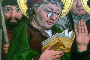 Saint Matthias, from ‘Christ and the Apostles’, Friedrich Herlin, 1499 Saint Matthias, from ‘Christ and the Apostles’, Friedrich Herlin, 1499