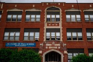 Democratic presidential candidate Joe Biden’s childhood school, St. Paul’s Catholic School, is seen in Scranton, Pennsylvania, on Aug. 12. School choice and funding is a hot-button issue on the campaign trail. Democratic presidential candidate Joe Biden’s childhood school, St. Paul’s Catholic School, is seen in Scranton, Pennsylvania, on Aug. 12. School choice and funding is a hot-button issue on the campaign trail.