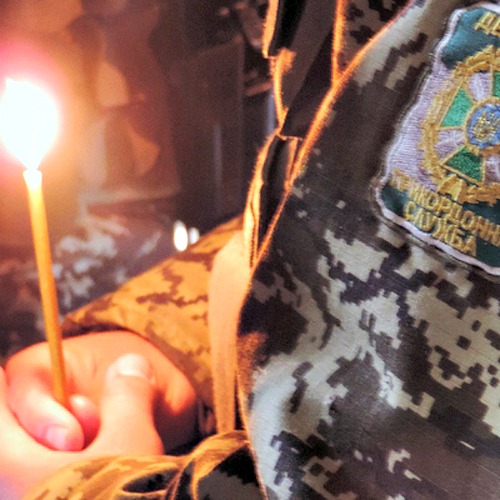 Prayer candle at a military chaplaincy in the Ukraine
Prayer candle at a military chaplaincy in the Ukraine
