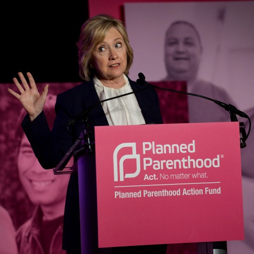 Democratic presidential candidate Hillary Clinton speaks after receiving an endorsement from Planned Parenthood Action Fund at Southern New Hampshire University Jan. 10 in Hooksett, N.H. Democratic presidential candidate Hillary Clinton speaks after receiving an endorsement from Planned Parenthood Action Fund at Southern New Hampshire University Jan. 10 in Hooksett, N.H.