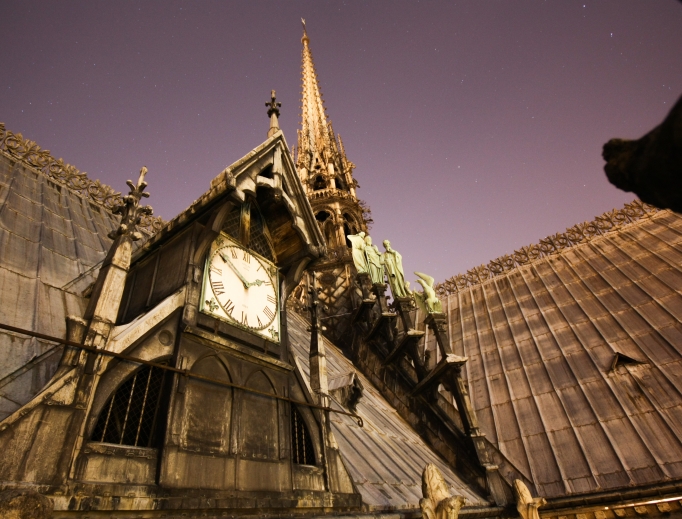 The original clock at the Cathedral of Notre Dame in Paris was destroyed in the April 15 fire. The original clock at the Cathedral of Notre Dame in Paris was destroyed in the April 15 fire.