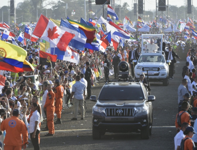 Pope Francis celebrated the closing Mass for World Youth Day at the St. John Paul II Field in Panama City, Jan. 27, 2019. Pope Francis celebrated the closing Mass for World Youth Day at the St. John Paul II Field in Panama City, Jan. 27, 2019.
