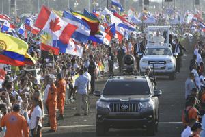 Pope Francis celebrated the closing Mass for World Youth Day at the St. John Paul II Field in Panama City, Jan. 27, 2019. Pope Francis celebrated the closing Mass for World Youth Day at the St. John Paul II Field in Panama City, Jan. 27, 2019.
