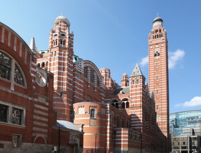 Westminster Cathedral in London. Westminster Cathedral in London.