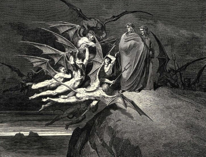 Engraving by Gustave Doré’s from Dante’s Inferno from 1857, as included on Father Pearson's book cover Engraving by Gustave Doré’s from Dante’s Inferno from 1857, as included on Father Pearson's book cover