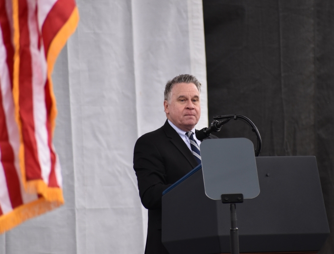 Rep. Chris Smith, shown speaking at the 2020 March for Life, is a champion of the dignity of human life. He has dedicated his public service to safeguarding the unborn and rescuing victims of human trafficking. Rep. Chris Smith, shown speaking at the 2020 March for Life, is a champion of the dignity of human life. He has dedicated his public service to safeguarding the unborn and rescuing victims of human trafficking.