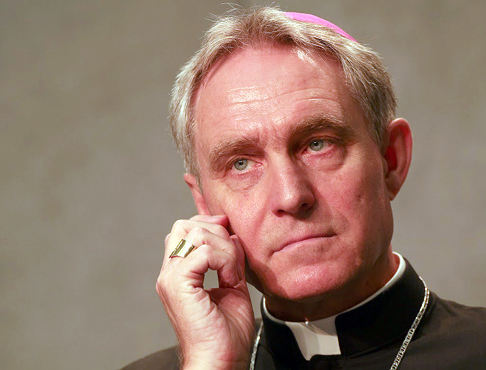 Archbishop Georg Gänswein attends a Sept. 29, 2015, Vatican press conference Archbishop Georg Gänswein attends a Sept. 29, 2015, Vatican press conference