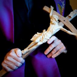 Father Gary Thomas, pastor of Sacred Heart Church in Saratoga, Calif., holds a crucifix Oct. 31 he uses in performing an exorcism. Father Thomas' training as an exorcist is recounted in a 2009 nonfiction book titled "The Rite: The Making of a Modern Exorcist," and now the book is being made into a feature film starring Anthony Hopkins. Father Gary Thomas, pastor of Sacred Heart Church in Saratoga, Calif., holds a crucifix Oct. 31 he uses in performing an exorcism. Father Thomas' training as an exorcist is recounted in a 2009 nonfiction book titled "The Rite: The Making of a Modern Exorcist," and now the book is being made into a feature film starring Anthony Hopkins.