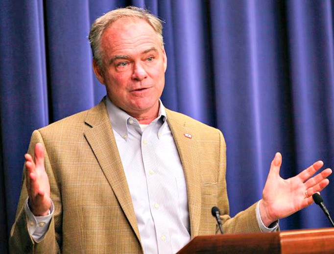 Tim Kaine; below, Richmond Bishop Francis DiLorenzo Tim Kaine; below, Richmond Bishop Francis DiLorenzo