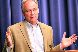 Tim Kaine; below, Richmond Bishop Francis DiLorenzo Tim Kaine; below, Richmond Bishop Francis DiLorenzo