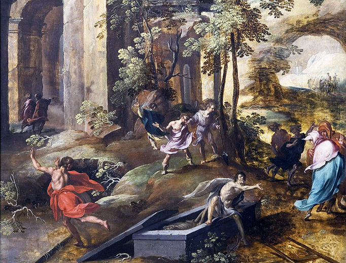 Jan Nagel, “The Miracle at the Grave of Elisha,” 1596 Jan Nagel, “The Miracle at the Grave of Elisha,” 1596