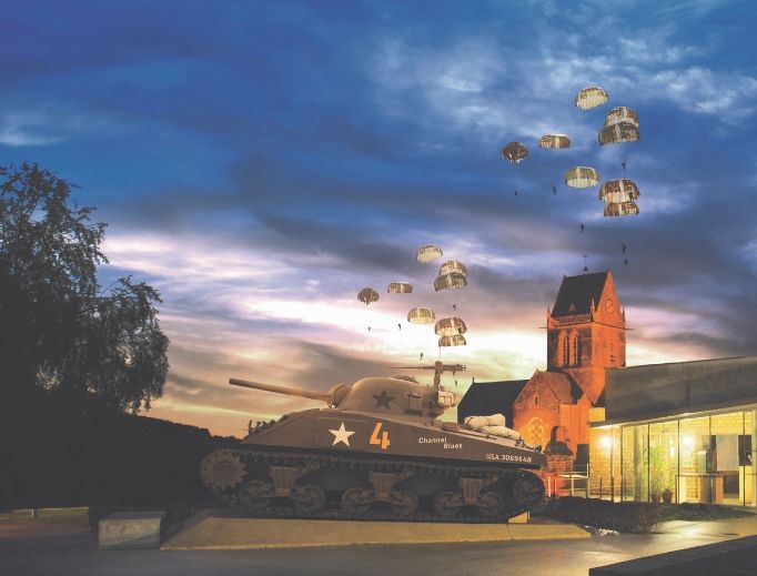 Key to D-Day remembrances in Normandy are re-enactments, parades and exhibits at the Airborne Museum and in the church square of Saint-Mère-Eglise, France, as are commemorations at American cemeteries and other towns in the region. Key to D-Day remembrances in Normandy are re-enactments, parades and exhibits at the Airborne Museum and in the church square of Saint-Mère-Eglise, France, as are commemorations at American cemeteries and other towns in the region.