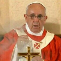 Pope Francis incenses the altar during Mass in the Upper Room on May 26.
Pope Francis incenses the altar during Mass in the Upper Room on May 26.