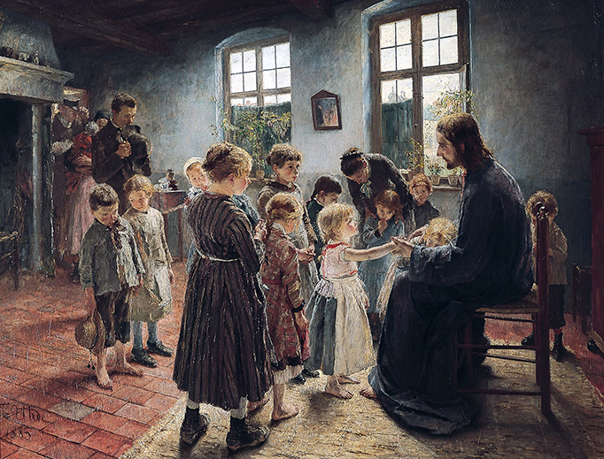 Fritz von Uhde, “Suffer the Little Children to Come Unto Me,” 1885 Fritz von Uhde, “Suffer the Little Children to Come Unto Me,” 1885