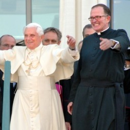 CATHOLIC IDENTITY. Bishop David O’Connell said Catholic colleges and universities have ‘beautiful guidelines’ in Ex Corde Ecclesiae and Pope Benedict’s address to U.S. Catholic educators at The Catholic University of America in 2008. Then-Father O’Connell hosted Pope Benedict XVI’s visit. CATHOLIC IDENTITY. Bishop David O’Connell said Catholic colleges and universities have ‘beautiful guidelines’ in Ex Corde Ecclesiae and Pope Benedict’s address to U.S. Catholic educators at The Catholic University of America in 2008. Then-Father O’Connell hosted Pope Benedict XVI’s visit.
