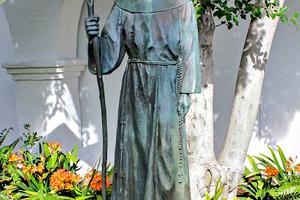 Statue of Blessed Junípero Serra at the Mission San Diego de Alcalá, San Diego Statue of Blessed Junípero Serra at the Mission San Diego de Alcalá, San Diego