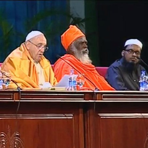 Pope Francis addresses interreligious leaders in Colombo, Sri Lanka on Jan. 13. Pope Francis addresses interreligious leaders in Colombo, Sri Lanka on Jan. 13.