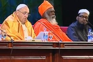 Pope Francis addresses interreligious leaders in Colombo, Sri Lanka on Jan. 13. Pope Francis addresses interreligious leaders in Colombo, Sri Lanka on Jan. 13.