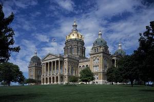 The Iowa Capitol is located in Des Moines. The Iowa Capitol is located in Des Moines.