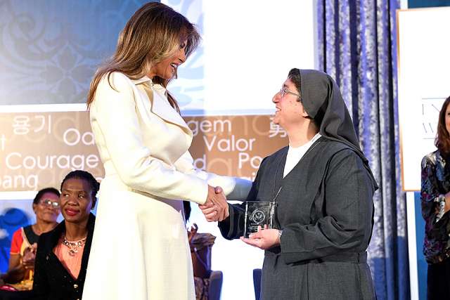First Lady Melania Trump and Sister Carolin Tahhan Fachakh of Syria First Lady Melania Trump and Sister Carolin Tahhan Fachakh of Syria