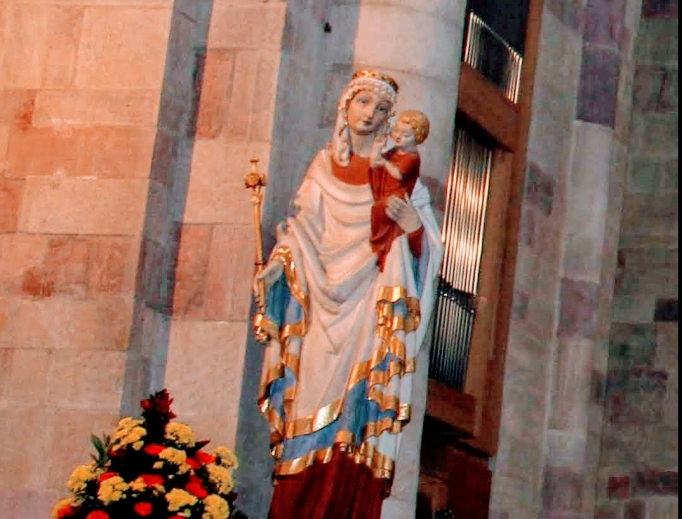 The Blessed Mother has a place of honor in the Speyer, Germany, cathedral. The Blessed Mother has a place of honor in the Speyer, Germany, cathedral.