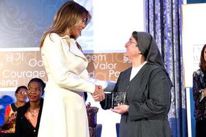 First Lady Melania Trump and Sister Carolin Tahhan Fachakh of Syria First Lady Melania Trump and Sister Carolin Tahhan Fachakh of Syria