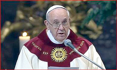 Pope Francis delivering a homily this morning on the Feast of the Holy Name of Jesus at the Gesu church in Rome, 3 Jan. 2013. Pope Francis delivering a homily this morning on the Feast of the Holy Name of Jesus at the Gesu church in Rome, 3 Jan. 2013.