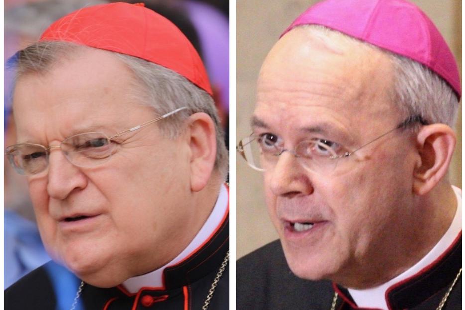 Cardinal Raymond Burke and Bishop Athanasius Schneider. Cardinal Raymond Burke and Bishop Athanasius Schneider.
