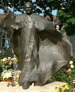 Statue of John Paul II in Poznan, Poland. Statue of John Paul II in Poznan, Poland.