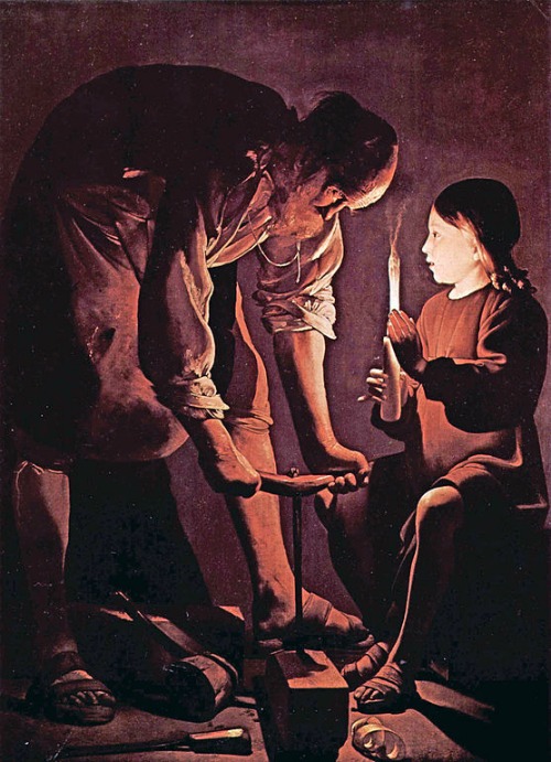 St. Joseph the Carpenter, by Georges de La Tour. St. Joseph the Carpenter, by Georges de La Tour.