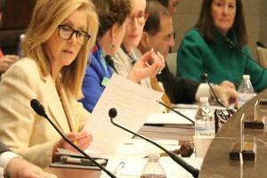 Rep. Marsha Blackburn, R-Tenn., chair of the Select Investigative Panel on Infant Lives, at the April 20 hearing. Rep. Marsha Blackburn, R-Tenn., chair of the Select Investigative Panel on Infant Lives, at the April 20 hearing.