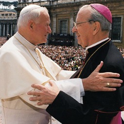 Bishop Alvaro del Portillo with John Paul II Bishop Alvaro del Portillo with John Paul II