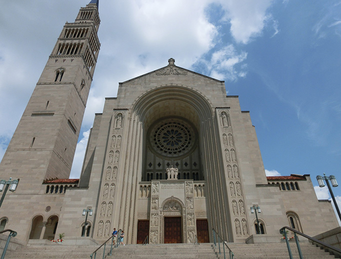 The Basilica of the National Shrine of the Immaculate Conception in Washington, DC. The Basilica of the National Shrine of the Immaculate Conception in Washington, DC.