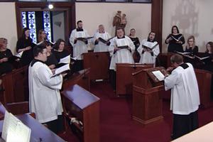 The EWTN choir sings at Mass on Sunday, March 15. The EWTN choir sings at Mass on Sunday, March 15.