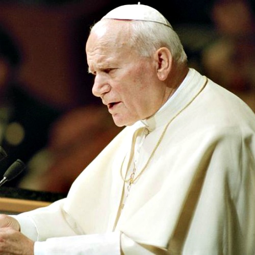 Pope John Paul II addresses the United Nations in 1995. Pope John Paul II addresses the United Nations in 1995.