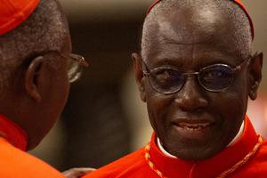 Cardinal Robert Sarah (R) attending the Oct. 5, 2019, consistory for cardinals in St. Peter's Basilica, stresses, ‘One is called by God, and the Church confirms this call. Celibacy guarantees this call.’
Cardinal Robert Sarah (R) attending the Oct. 5, 2019, consistory for cardinals in St. Peter's Basilica, stresses, ‘One is called by God, and the Church confirms this call. Celibacy guarantees this call.’