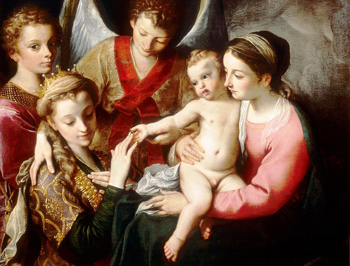 Annibale Carracci, “The Mystical Marriage of Saint Catherine”, between 1585 and 1587 Annibale Carracci, “The Mystical Marriage of Saint Catherine”, between 1585 and 1587
