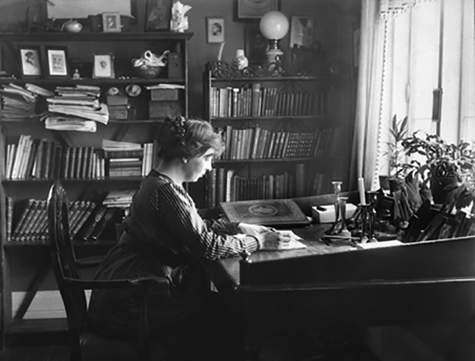 Sigrid Undset in Bjerkebæk Sigrid Undset in Bjerkebæk
