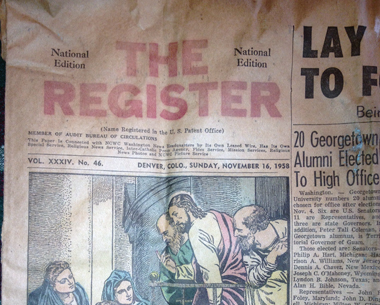 An old issue of the Register from 1958. Courtesy of Colby Kent An old issue of the Register from 1958. Courtesy of Colby Kent