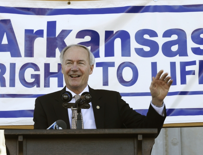 Arkansas Gov. Asa Hutchinson, shown speaking at a pro-life rally at the Arkansas State Capitol in Little Rock, signed legislation March 29 making Arkansas the eighth state in the country to ban sex-selective abortions. Arkansas Gov. Asa Hutchinson, shown speaking at a pro-life rally at the Arkansas State Capitol in Little Rock, signed legislation March 29 making Arkansas the eighth state in the country to ban sex-selective abortions.