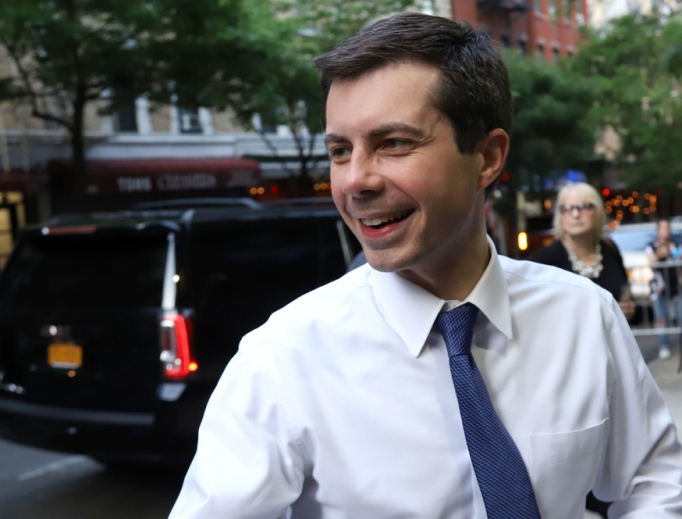Democratic presidential candidate Pete Buttigieg is seen on May 22, 2019, in New York. Democratic presidential candidate Pete Buttigieg is seen on May 22, 2019, in New York.