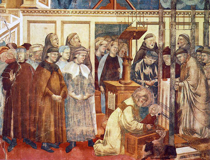Giotto di Bondone, “Institution of the Crib at Greccio,” 1295 Giotto di Bondone, “Institution of the Crib at Greccio,” 1295