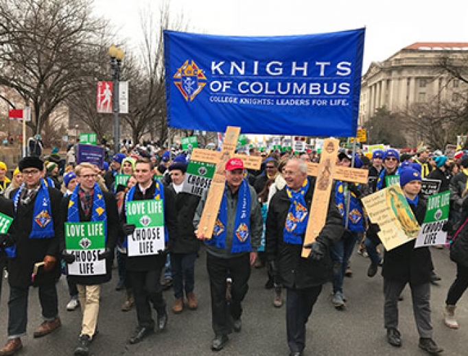 Knights of Columbus at the March for Life, 2019. Knights of Columbus at the March for Life, 2019.